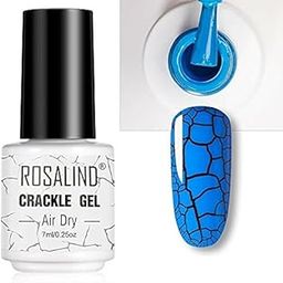 ROSALIND Crackle Gel Nail Polish from BELLE GAGA™ For Nail art manicure Set Air dry nail polish 7ml Crack Effect, Nail Art, Self-Nail, Gel Style, Nail Color, Salon Nails, Quick Drying Color Gel (A629)-image-95