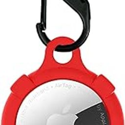 LIRAMARK Silicone Case Compatible with Apple AirTag - Full Protection, Keychain Included, Slim and Simple Design, Premium Food Grade Silicone, Scratch-Free, Safe for Kids and Pets [Red]-13