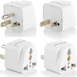 Hi-PLASST India to USA Converter Plug (Pack of 4) Type-A & Type-B US Canada Travel Adapter, Universal Socket USA Canada Mexico Brazil Philippines Thailand Taiwan Japan Panama(Type A & B-2pcs Each)-30