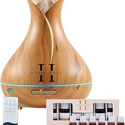 History Lifestyle 550ml Premium 5 in 1 Essential Oil Diffuser for Home Fragrance with Free Aroma Oil Set Pack of 6 Ultrasonic Aromatherapy Humidifier, Air Purifier, Air Freshener-19