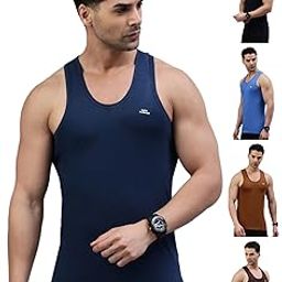 Men's Cotton Sleeveless Round Neck Regular Fit Vest | Baniyan for Men | Pack of 5-image-64