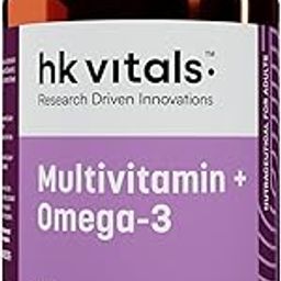 HealthKart hk vitals Multivitamin with Omega-3 Supplement (60 Capsules) | For Men and Women | 21 Vitamins & Minerals | 180mg EPA & 120mg DHA-13