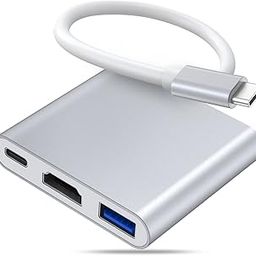 USB C to HDMI Adapter, Thunderbolt 3 Multiport Hub With 4K Output, USB 3.0 Port and PD Fast Charging for MacBook/Samsung S10/S10+-10