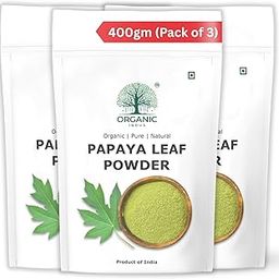 Organic Indus Papaya Leaf Powder | Pure Herbal Supplement for Digestion, Platelet Support & Blood Sugar Balance | Natural Dried Carica Papaya Leaves for Daily Wellness Use | 400gm (Pack of 3)-image-54
