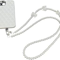 SNOWY SHOP White Bow Beaded Phone Lanyard – Stylish Crossbody Mobile Sling Strap for Girls & Women | Detachable Wrist, Shoulder & Neck Holder-image-92