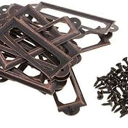 ATORSE Craft Kits 5x20pcs Screw Type Label/Card/tag Holder Drawer Label Pull for DIY red Bronze-Crafts- Home Arts & Crafts- Framing & Matting- Frames & Supplies-picture-23