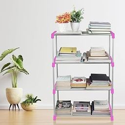 Children Book Rack 4 Layer Bookshelf for Home Library | Books Stand Book Shelves | 4 Layer PVC Rack Home Library | Books Rack for Study Room Bookshelf-picture-13