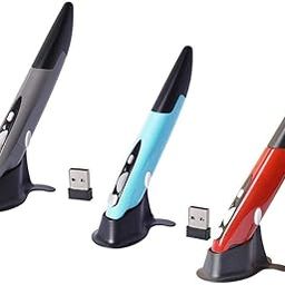 ATORSE® 2.4Ghz Optical Wireless Pen Mouse USB Receiver Laptop Drawing Writing Red-picture-3