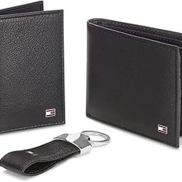 Men's Leather Wallet, Card Case and Key Fold Combo, Black (TH/STALIN/WALL/CC/KF/01)-0