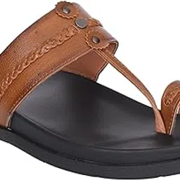 bellissimo Men's Traditional Leather Toe Ring Sandals-picture-49