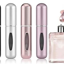 OBSCYON 4 Pcs 5ml Portable Mini Refillable Perfume Atomizer Spray Bottle Scent Pump Case for Travel-image-26