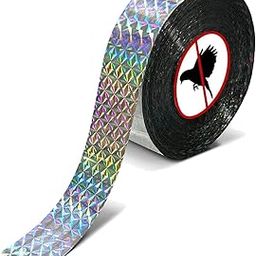 328ft Reflective Tape Ribbon for Birds Double ded Bird Flash Tape Glitter Scare Tape Bird Repellent Deterrent Tape for Birds, Pigeons, Crows, House, Garden, Farm (2.4cm x 100m - Pack of 1)-24