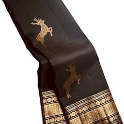 Women's Banarasi Style Pure Kanjivaram Silk Jacquard Kanchipuram Pattu Saree With Un-Stiched Blous-image-29