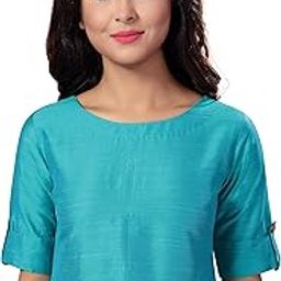 Women Cotton Half Sleeve Blouse-image-21