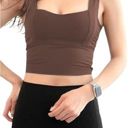 Women's & Girl's Regular Wear Plain Square Neck Bra Top (Removable Pads) Free-Size (26-32 Bust-Size)-picture-56