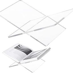 LEBELIER Acrylic Book Stand Large - 5.5 x 11 x 5.5” - Bhagvat Geeta Holder Stand Acrylic Book Holder for Coffee Table Books Cookbook Holder Stand for Kitchen Home Decor Table Decor-picture-32