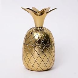 Gold Pineapple Decorative Jar – Textured Storage Container for Tabletop & Home Décor-image-85