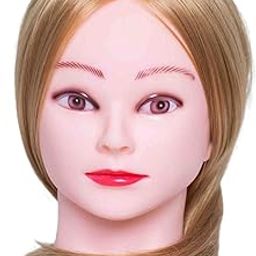 UJEAVETTE® Model Head Hair Styling Training Heads Model Synthetic Fibre Mannequin Head Aureate Rotary Head-image-69
