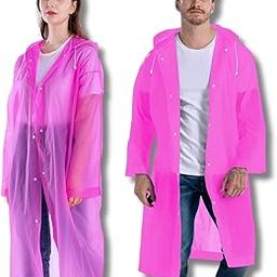 EVA Waterproof Unisex Rain Coat with Hood, Full Sleeves – Lightweight & Durable Rainwear Poncho for Men, Women, Boys & Girls | Multicolor | Free Size for Camping, Hiking & Travel (Pink)-image-57