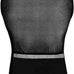 Uni Reflective Bike Cycling Windproof Vest Running Sports Coat L Black-image-92