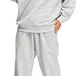 Women Oversize Sweatshirt & Joggers Track Suit Co-ord Set, Black,Brown,Grey,(S-XL)-image-10