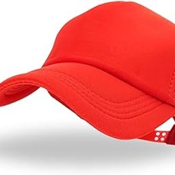 Stylish Baseball Cap for Men & Women - Trendy Trucker hat with Breathable mesh, Adjustable Snapback, Sun Protection - Perfect for Gym, Sports, and Summer Fashion Red-image-6