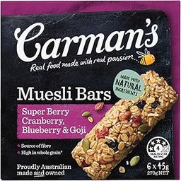 Carman's Muesli Bars- 270gms | Superberry, Cranberry, Blueberry & Goji | Daily Energy Bars | Healthy Breakfast | Afternoon Tea | Gluten-free | Vegan-image-9