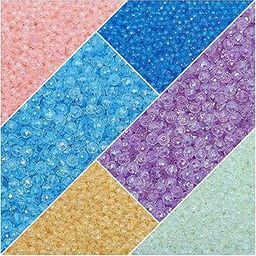 1200 Pcs 4mm Round Faceted Acrylic Beads Set – Shiny Multicolor Craft Beads for Jewellery, Earrings, Necklace, Bracelet, Embroidery, Art, DIY Decoration, Work Supplies-image-101