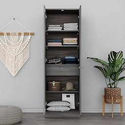 Viz Craft Engineered Wood Wardrobe Closet for Bedroom/Kids Room || Engineered Wood Wardrobe with Multiple Storage Space || Free Standing ||-image-13