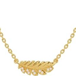 925 Sterling Silver 18K Gold and Rose Gold Plated Elegant Leaf Necklace with Link Chain | Gift for Women and Girls | With Certificate of Authenticity and 925 Stamp-image-29