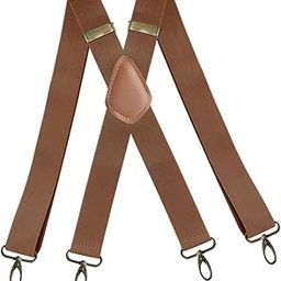 Jazzy Pearls® Suspenders for Men Uni Elastic Straps Trouser 4 Clips x Shaped 3.5cm Wide Brown|Clothing Shoes & Accessories | Mens Accessories |Suspenders, Braces|1 Suspenders-image-33