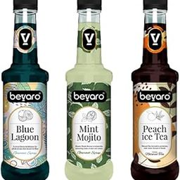 Bevaro Blue Lagoon, Mint Mojito & Peach Ice Tea Syrup Combo - 300ML Each (Pack Of 3)| Flavoured Gourmet Syrups for Cocktails, Mocktails, Juices & Beverages | Drink Mixers for Parties & Home Use-picture-20