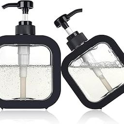 Zuku Empty Bottle Soap Dispenser for Bathroom Kitchen Large-Capacity Dispensing Bottled Hand Soap Dish Soap Shower Gel Shampoo Washing Powder Replacement Empty Bottle(Black-1 Pc)-image-20