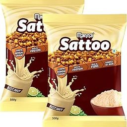 Manna Sattu Powder 1kg, 100% Chana Sattu, Sand Roasted and Stone Ground. High Protein from Natural Vegan Sources-19
