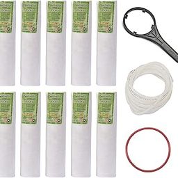 Dwiza Enterprise 5 Micron water filter candle PS-05 10 in PP Spun Filter | Cartridge | Pre Filter | 5 Micron Spun Filter | Ro spun filter for All Type RO Purifiers (2 Meter Pipe with Spanner + O ring ) [Pack Of 10]-picture-16