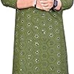 Men's Embroidered Mirror Work Kurta With Pyjama Set-image-8