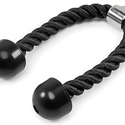 Sporto Fitness S-47 Tricep Rope Cable Attachment, Exercise Machine Attachments Pulley System Gym Pull Down Rope with Carabiner-image-14