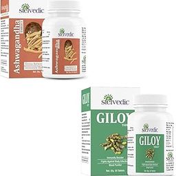Stelvedic Giloy and Ashwagandha Tablet | Stress Reliever for Mens and Womens, 100% Pure & Natural | Ageing and Immunity Boost | 30 Tablets-13