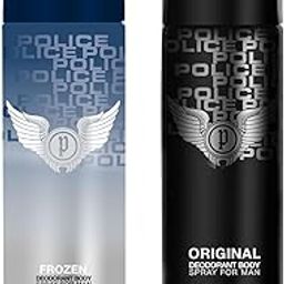 Police Original Deodorant Spray 200ml + Frozen Deodorant Spray 200ml (Pack of 2)-image-1
