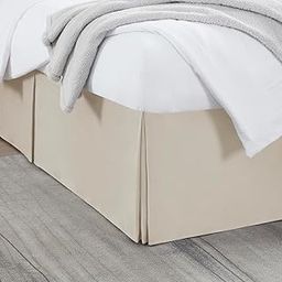 Queen, Silver : Nestl Bedding Double Brushed Microfiber Dust Ruffle, 14-Inch Tailored Drop Pleated Queen Bed-Skirt, Silver-image-53