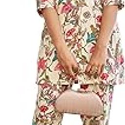 Women's Viscose Rayon Regular Fit Printed Cord-Set with Elegant Design | Stylish & Comfortable Top and Pant Cord-Set for Casual Outings, Functions, Gatherings (Beige)-34