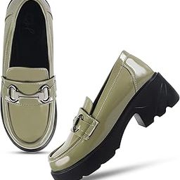 Loafers for Women Platform Chunky Penny Loafer Slip On Casual Dressy Business Shoes with Arch Support-image-76