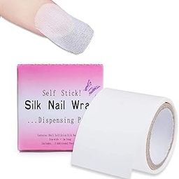 1 Roll Nail Repair Fiberglass Silk Wrap Self Adhesive Anti Damage DIY Strong Protect Reinforce Extension Sticker,Nail Repair Reinforce Nail Protector Nail Art Tool for Home Use or Salon-image-35