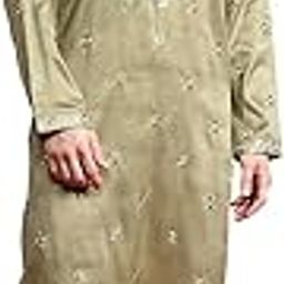 manq Mens Ethnic Cotton Blended Motif Sequinned Embroidered Kurta With Churidar-picture-31