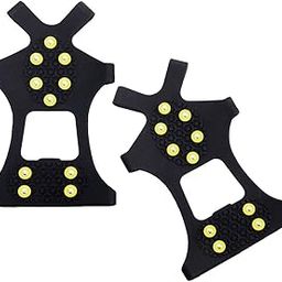 Non-slip Rubber Studs Snow Ice Cleat Crampons Overshoes ( L , Yellow, Black )-image-33
