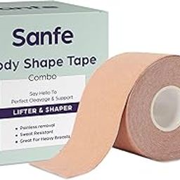 Sanfe Flix Breast Roll -Breast Shaper & Lifter, Breathable Breast Support Boobtape, 5-meter Breast Lift Tape for Backless, No Show Bra for Women, Skin Friendly Adhesive (Breast Roll)-image-63