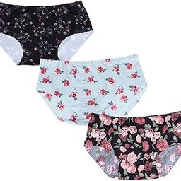 Tactel Rapid Dry Fit Women Seamless Mid Rise Printed Panty Combos Multi Colors-picture-41
