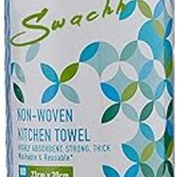 SWACHH Non-woven kitchen Cleaner Towel Roll, Reusable and Washable Kitchen Wipes, Tissue/Kitchen Towel - 23 x 21 cm - 80 Pulls Set of 1-image-6