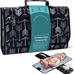 SNOWIE SOFT® Baby Changing Mat with Organizer Bags, Foldable Changing Pad for Baby Diaper Bag, Changing Table Pad. One-Hand Diaper Change Pad. Baby Shower Gifts, Newborn Baby Essentials-51
