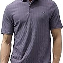 technosport Men's Slim Fit Textured Collared Neck Polo T-Shirt with UPF50+, Cotflex for Regular use-picture-13